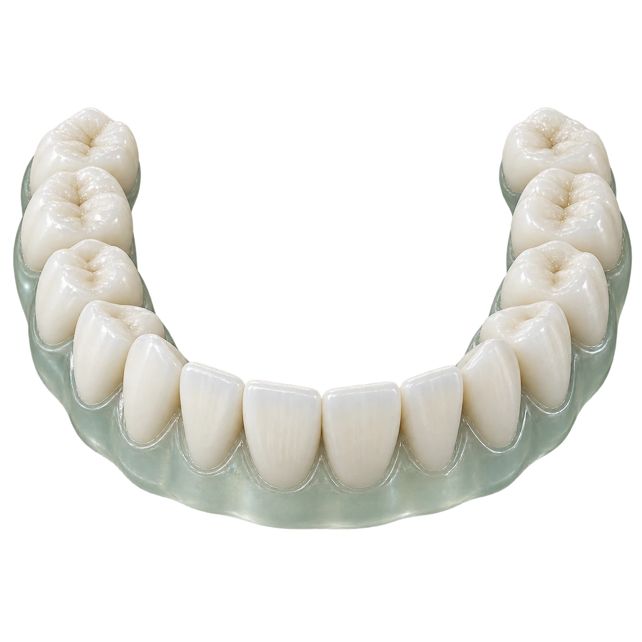 Synthetic enamel dental arch